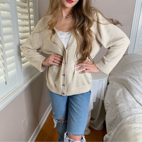 4 LEFT S-XL GO TO Fall COZY Ecru Cardigan - Picture 4 of 4